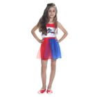 Fantasia Arlequina Infantil Camiseta e Saia Licenciada Sulamericana 915322