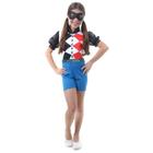 Fantasia Roupa Alerquina Infantil Arlequina Harley Quinn Esquadrão Com Taco  - Golden Moon - Fantasias para Crianças - Magazine Luiza