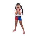 roupa infantil meninas Conjunto de fantasias Bastão Taco da Arlequina  Esquadrão Suicidio Harley Quinn Cosplay Dia das Crianças Carnaval Halloween