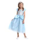 Fantasia As Princesas Infantil Vestido de Princesa Cristal com Tiara Coroa Sulamericana 927002