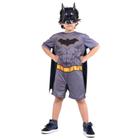 Fantasia Batman Infantil Cinza Curta Licenciada Sulamericana 910270