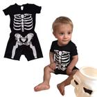 Fantasia Bebê Halloween Esqueleto Body E Shorts M ao GG Mesversário halloween