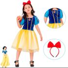 Fantasia Branca de Neve Temática Infantil Feminina Princesa