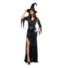 Kit Fantasia Bruxa Vassoura Chapéu Festa Halloween Luxo - DHS SHOP