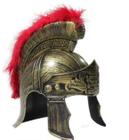 Fantasia Capacete Soldado Romano Gladiador com Pluma