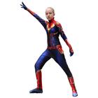 Fantasia Capitã Marvel Cosplay Infantil TS Rock Heroes Tam Asian L 130 Cm