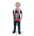 Fantasia Caveira Mexicana Infantil Camiseta de Halloween