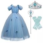 Vestido Fantasia Cinderela Infantil princesa COM LUVA E COROA pcin - LOIPOP  - Fantasias para Crianças - Magazine Luiza