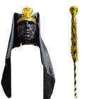 Fantasia de adereço turbante egípcio Faraó em tecido masculino carnaval