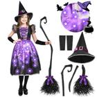 Fantasia de bruxa, criações assustadoras para meninas com iluminação D - Spooktacular Creations