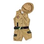 Fantasia de Caçador De Dinossauro Safari Bebe Menino Explorador Floresta Mesversario Selva Carnaval Cosplay Jungle Luxo