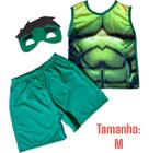 Fantasia de Carnaval Infantil Hulk Menino Roupa Hulk com Mascara Festa Aniversário