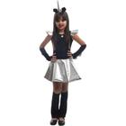 Fantasia de Halloween Infantil Feminina Unicórnio Negro Com Chifre - Fantasias Carol FSP