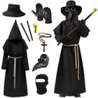 Fantasia de Halloween Plague Doctor e decoração de alimentos para crianças (5 a 14 anos) - Fooecor