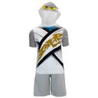 Fantasia de Menino Ninjago LEGO com Shorts e Camiseta com Capuz (Branca, Tamanho 10/12)