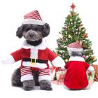 Fantasia de Natal para Cachorro - Modelo Papai Noel Stitch QETRABONE (Pequenos)