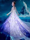 Fantasia de Princesa Iluminada UPORPOR - Vestido Branco e Roxo para Meninas