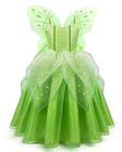 Fantasia de sininho para meninas vestido de festa fantasia fada princesa Halloween com asas de borboleta
