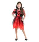 Fantasia de Halloween Infantil Draculinha Feminina Vampira