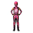 Fantasia Esqueletinha Rosa Neon Infantil Feminino Halloween - Fantasias Carol FSP