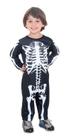 Fantasia Esqueleto Bebê Infantil Caveir Osso Longa Halloween