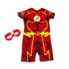 Fantasia Flash Infantil Curta Roupa Original Com Máscara