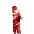 Fantasia Flash Infantil Curta Roupa Original DC com Máscara - Baby Brink