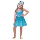 Vestido Infantil Frozen Elsa Com Capa Azul Fantasia Menina - Tio Dedé -  Fantasias para Crianças - Magazine Luiza