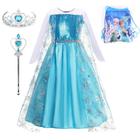 Fantasia Frozen Vestido Infantil Princesa Elsa Acessórios Menina