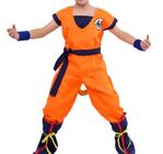 Fantasia Infantil Goku + Cabelo Super Sayajin Blue 1a10 Anos