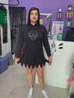 Fantasia halloween caveira feminina luxo