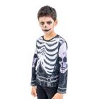 Fantasia Halloween Caveira Infantil Camisa Esqueleto Manga Longa Anjo Fantasias 420