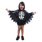 Fantasia Halloween Infantil - Poncho Esqueleto 9 a 12 Anos - 1 Un