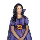 Fantasia Halloween Vampira Dark de Luxo Com Capa Adulta Feminina