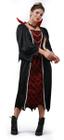 Fantasia Halloween Vampira Feminina Adulto Vestido Longo Luxo