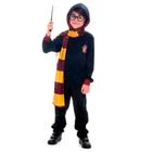 Fantasia Harry Potter Menino Infantil Macacão Com óculos e Cachecol