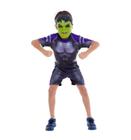 Fantasia Hulk Infantil Vingadores Ultimato Curto Com Máscara