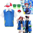 Fantasia Infantil Ash Ketchum - Jaqueta Azul com Chapéu e Luvas para Festa