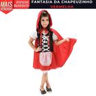 Fantasia Infantil Chapeuzinho Vermelho C/ Capa e Vestido