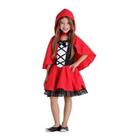 Fantasia Infantil Chapeuzinho Vermelho Luxo Tam M ( 6 a 8 anos) Sulamericana Fantasias