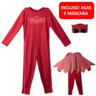 Fantasia Infantil Corujita Clássica Pj Masks Máscara e Asas