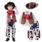 Fantasia Infantil Cowboy Country Vaqueiro Conjunto 5 Pçs - Importado