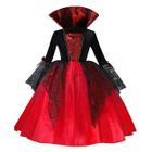 Fantasia Infantil Gótica Vampira 140Cm Veste 10 A 11 Anos