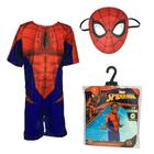 Fantasia Infantil Homem Aranha Curta Com Máscara