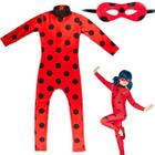 Fantasia Infantil Ladybug Macacão Máscara Original