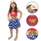 Fantasia Infantil Menina Mulher Maravilha Super Heroina