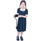 Fantasia Infantil Menina Muvile Vestido com Gola Preto Wandinha