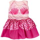 Fantasia Infantil Menina Sereia Pink Baby Vestido Rosa Para Bebê Feita Em Poliéster Fantasias Super