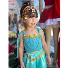 Fantasia infantil Odalisca Carnaval princesa Jasmin do 2 ao 8