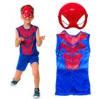 Fantasia Infantil Para Menino Homem Herói Aranha Super Heróis Com Máscara Completa Toymaster